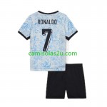 Camisolas de futebol Portugal Cristiano Ronaldo 7 Criança Equipamento Alternativa Euro 2024 Manga Curta